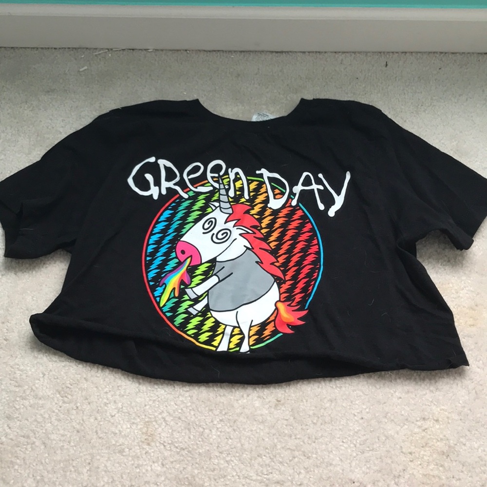 Green Day crop top